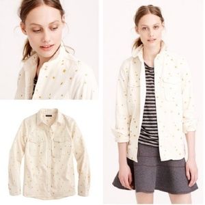 J Crew Sparkle Start Button Down Shirt